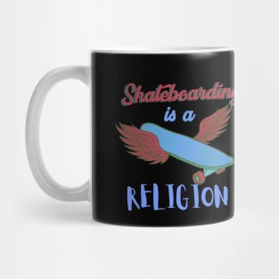 Retro Skateboarding is a Religion Mug